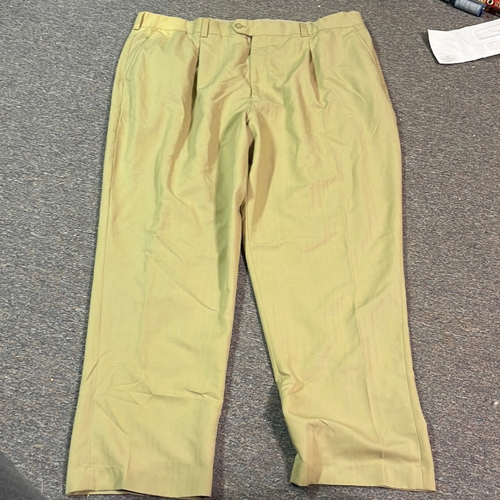 CM silver khaki colored suit pants